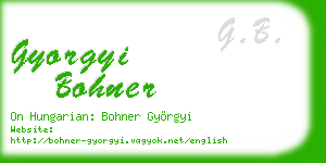 gyorgyi bohner business card